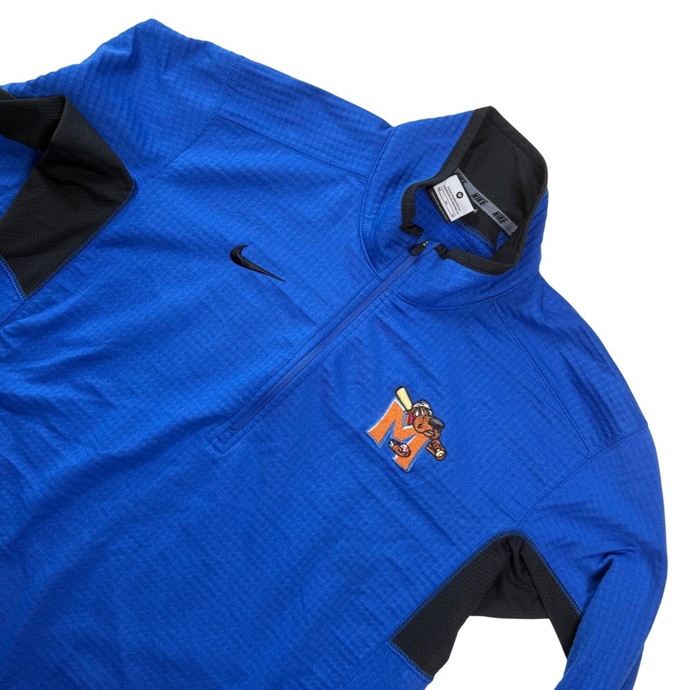 Nike Midland RockHounds 1/4 Zip Pullover Dri-FIT Blue Mens M MiLB 642042-493